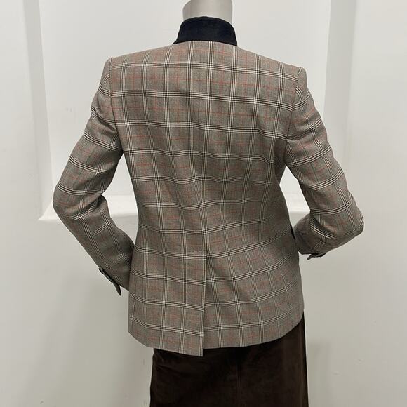 Stella McCartney Plaid Wool Stand Collar Blazer Size EU 40 - Picture 13 of 14
